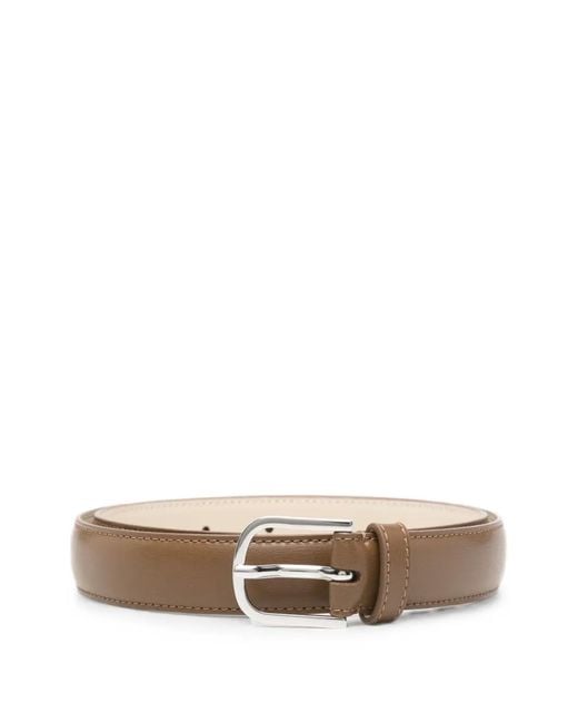 Totême Brown Buckle-Fastening Leather Belt