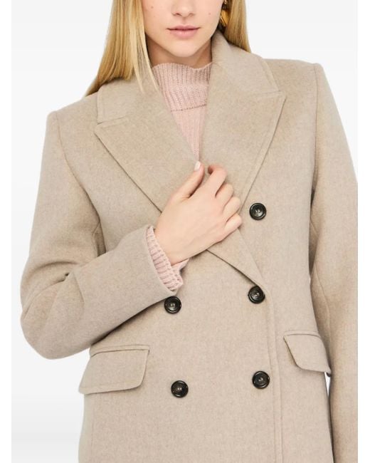 Liu Jo Natural Wool-Blend Coat