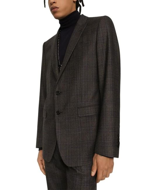 Blazer À Motif Prince De Galles Dolce & Gabbana pour homme en coloris Black