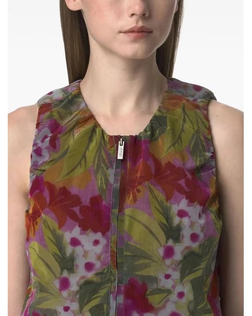 K-Way Green Alize Floral-Print Shirt