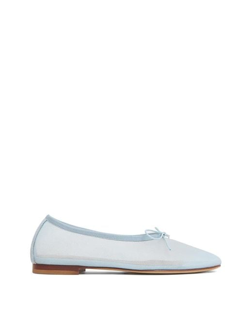 Mansur Gavriel White Dream Mesh Ballet Flats