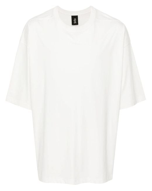 Thom Krom White Cotton T-shirt With Logo for men