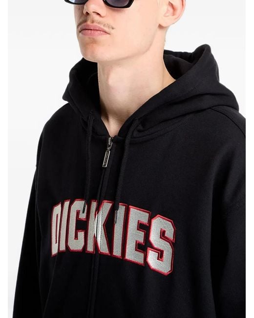 Dickies Black Aitkin Zip-Up Hoodie for men
