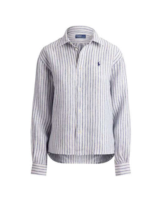 Polo Ralph Lauren Gray Gingham-Pattern Pony-Embroidered Shirt