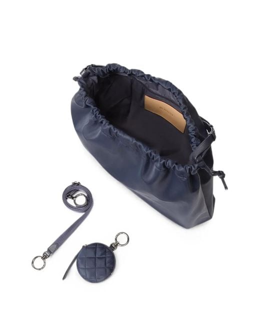 MZ Wallace Blue Waverly Drawstring Shoulder Bag