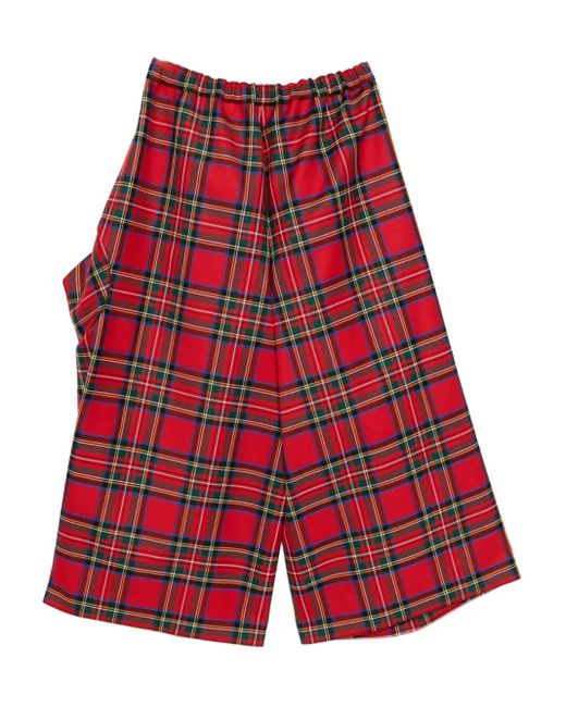 Comme des Garçons Red Plaid Trousers