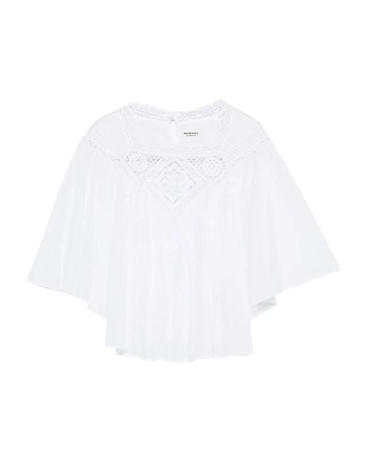 Isabel Marant White Lace-detail Blouse