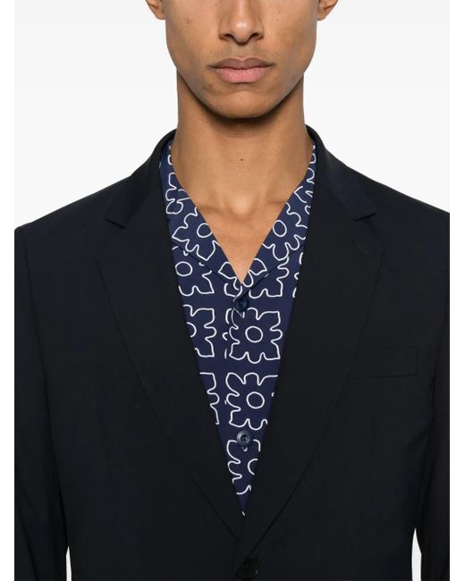 Sandro Blue Wool Suit Jacket for men