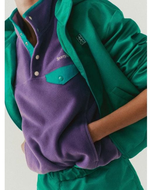 Sporty & Rich ロゴ スウェットシャツ Purple