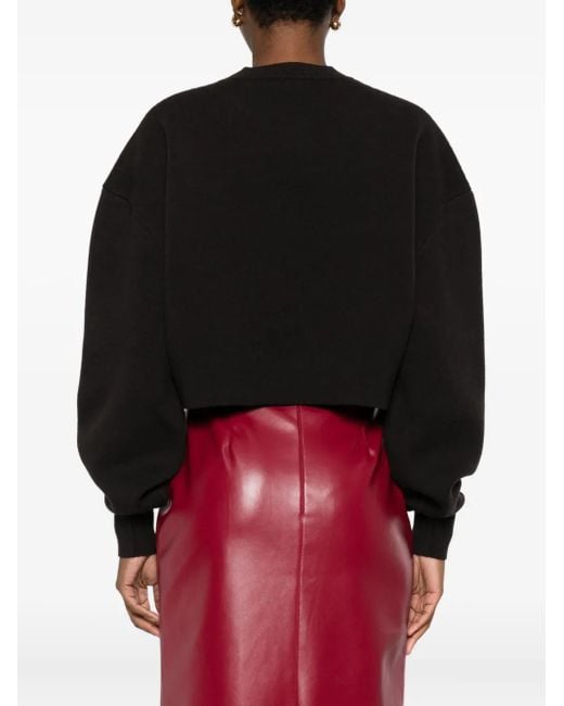 Tom Ford Black Round-Neck Cropped Sweater