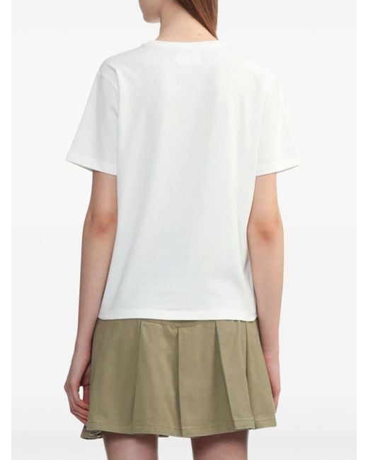 Izzue White T-Shirt mit Hasen-Print