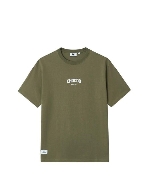 Chocoolate Green Logo-Print T-Shirt for men
