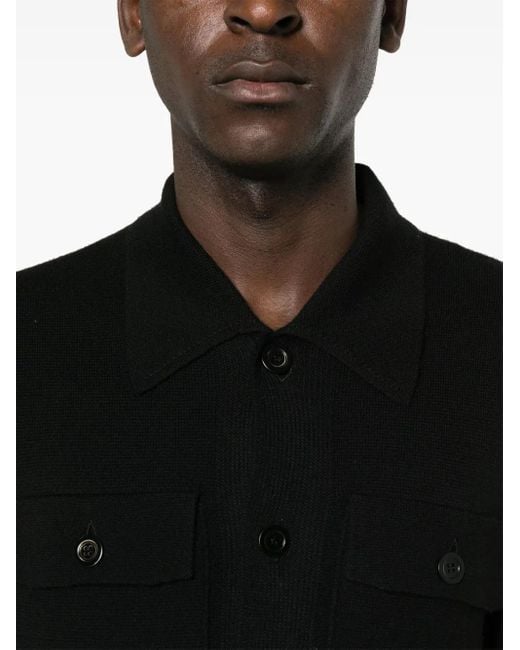 D4.0 Black Knitted Shirt for men