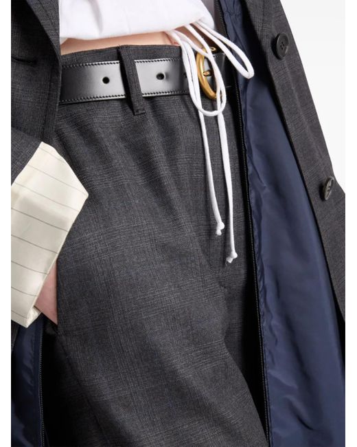 Prada Blue Wool Trousers