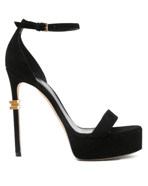 Elisabetta Franchi Black 130Mm Platform Stiletto Sandals