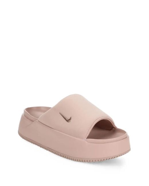 Nike Pink Calm Elevation Slides