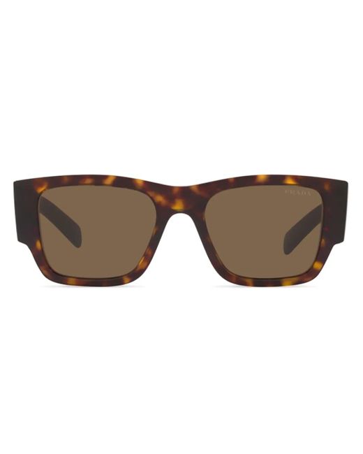 Prada Brown Tortoiseshell-Effect Square Sunglasses for men