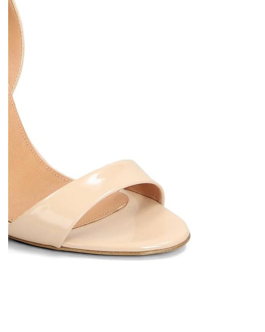 The Seller Natural Patent-Leather Ankle-Strap Sandals