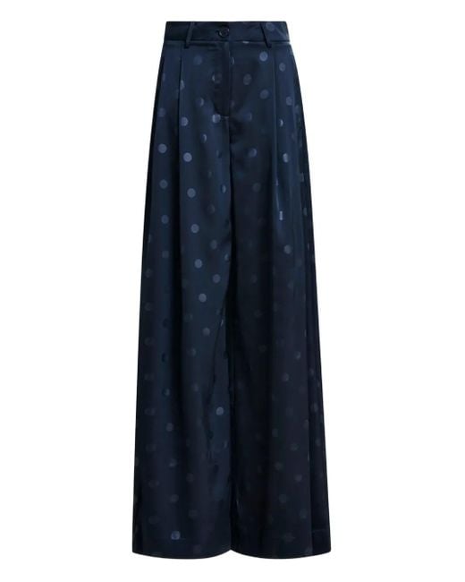 Essentiel Antwerp Blue Bundfaltenhose mit Polka Dots