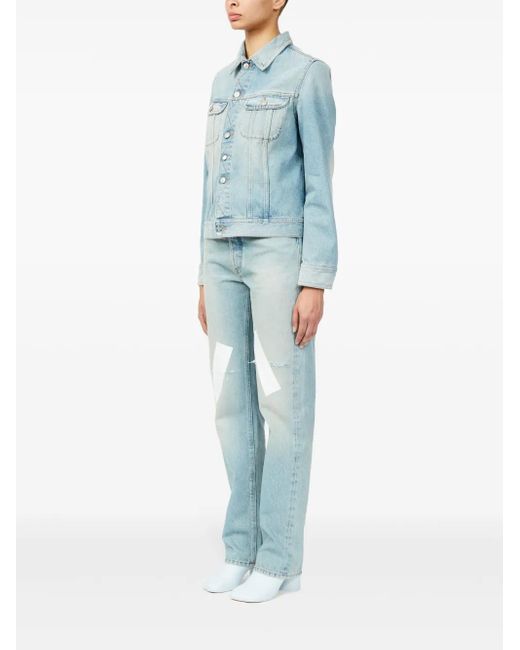 MM6 by Maison Margiela Blue Cut-Out Jacket