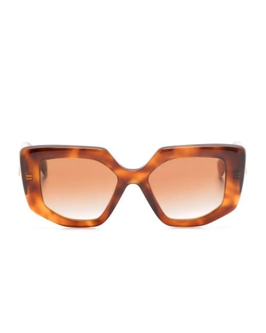 Prada Pink Triangle-Logo Sunglasses