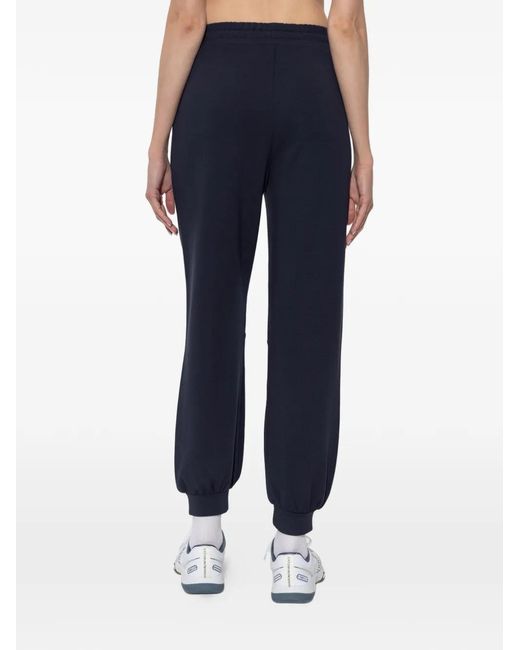 EA7 Blue Sweatpants With Ribbed Cuffs