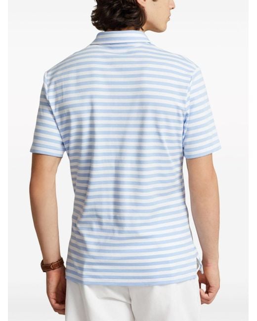 Polo Ralph Lauren Blue Striped Polo Shirt for men