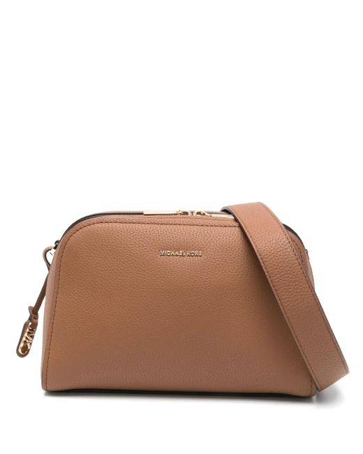 MICHAEL Michael Kors Brown Small Logo-Lettering Cross Body Bag