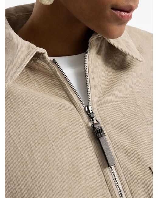 Brunello Cucinelli Natural Corduroy-Effect Jacket