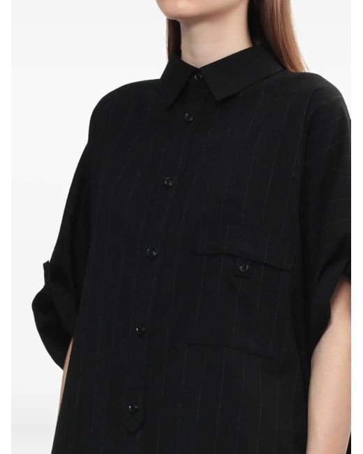 Chemise Rayée À Manches Courtes Y's Yohji Yamamoto en coloris Black
