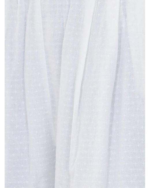 ELEH White Elasticated Embroidered Shorts
