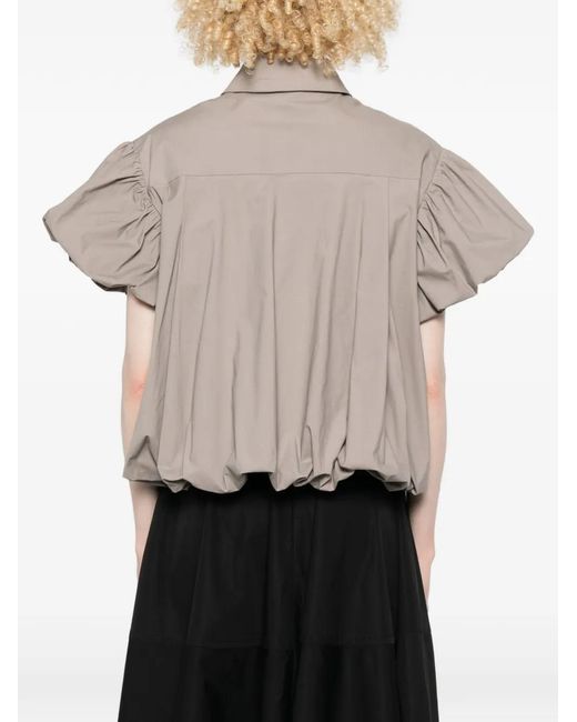 Collection Privée Gray Ruffled-Sleeve Shirt
