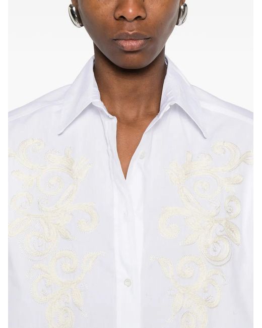 ERMANNO FIRENZE White Embroidery Shirt