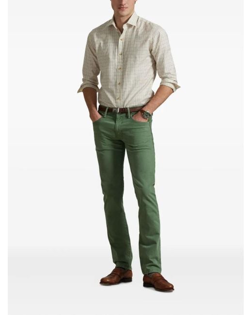 Polo Ralph Lauren White Check-Patterned Button-Up Shirt for men