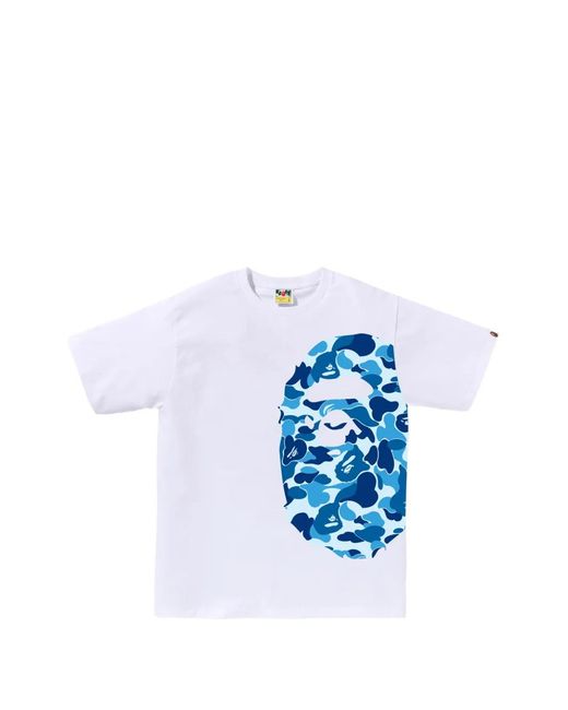 A Bathing Ape Blue T-Shirt À Imprimé Camouflage for men