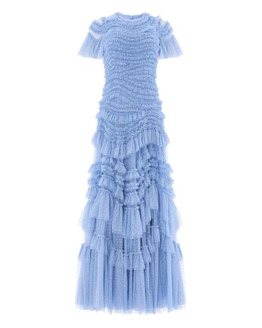 Needle & Thread Blue Wild Rose Gown