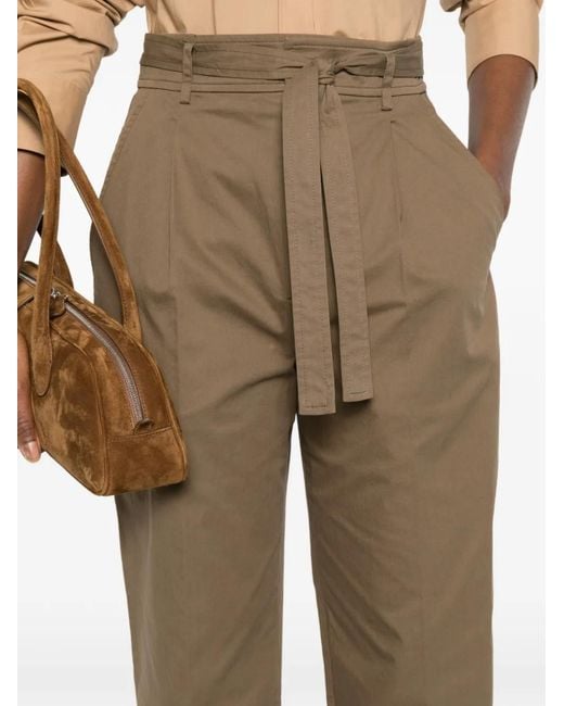 Saint Laurent Green Belted Trousers