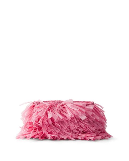 Prada Pink Medium Fringed Clutch Bag