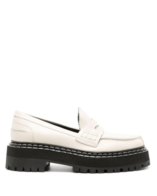 Proenza Schouler White Lug Sole Leather Loafers