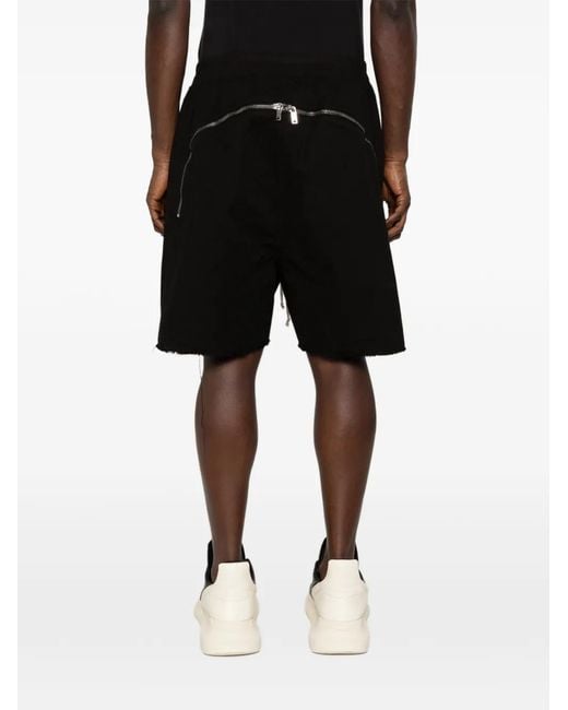 Rick Owens Black Drawstring Shorts for men