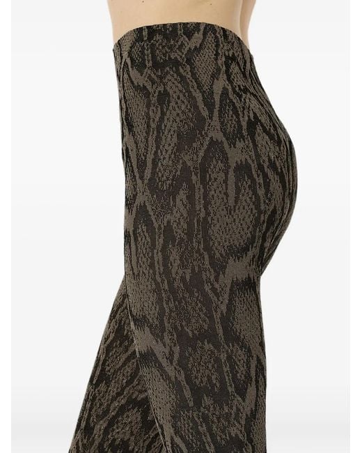 Wolford Black Animal-Print Leggings