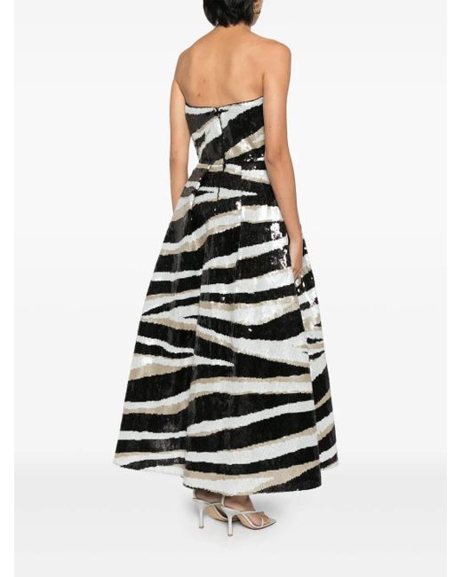 Elie Saab Strapless Avondjurk in het Black