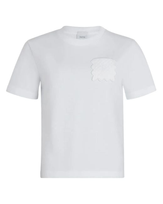 Patou キルティングポケット Tシャツ White