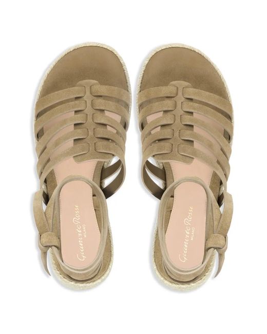 Gianvito Rossi Metallic Pompei Tie-Fastening Espadrille