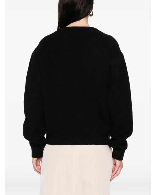 N°21 Black Plunging V-Neck Sweater
