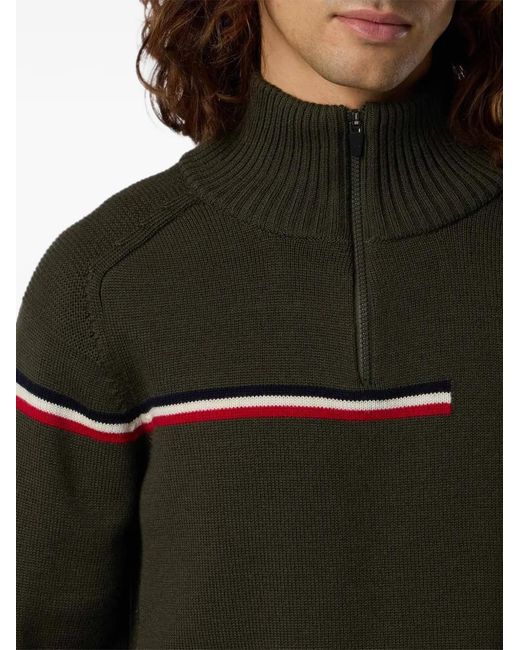 Rossignol Black Half-Zip Wool Sweater for men