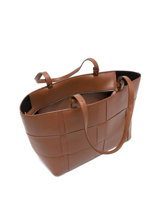 DeMellier London Brown Florence Woven Leather Florence Tote Bag