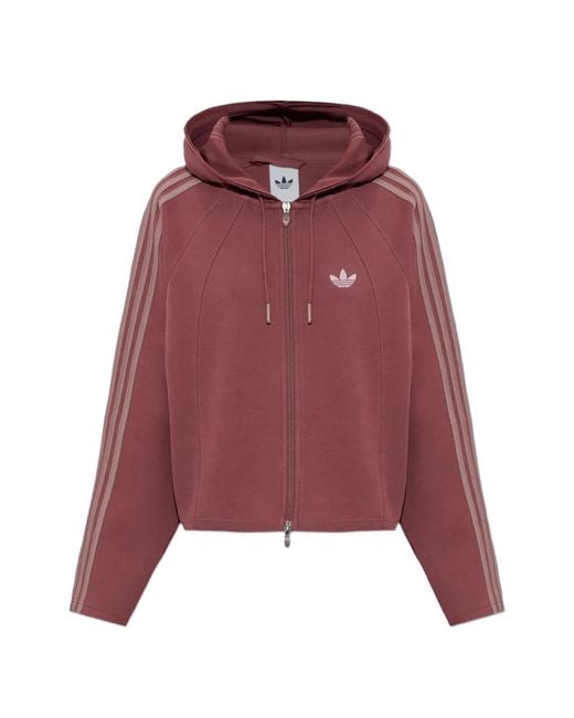 Adidas Logo-Embroidered Side-Stripe Hoodie