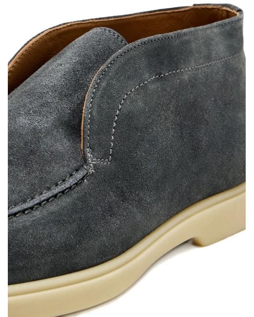 Magnanni Shoes Blue Sophie Mid Loafers