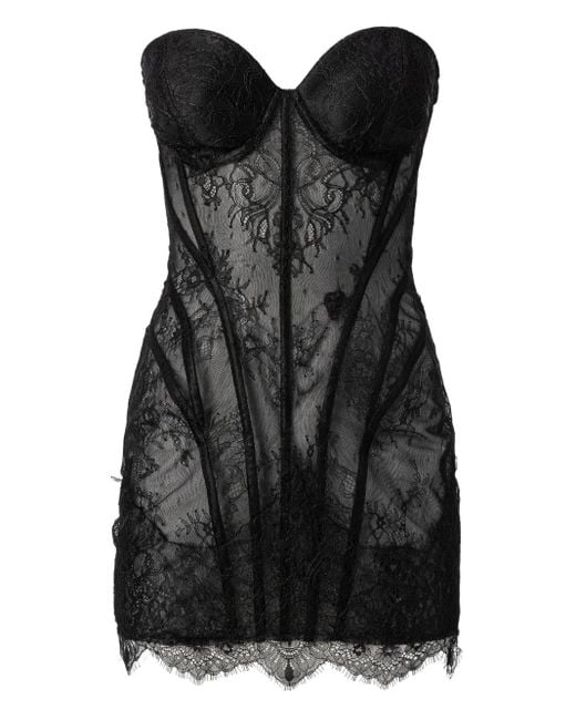 MOOS STUDIO Black Noir Spell Lace Mini Dress
